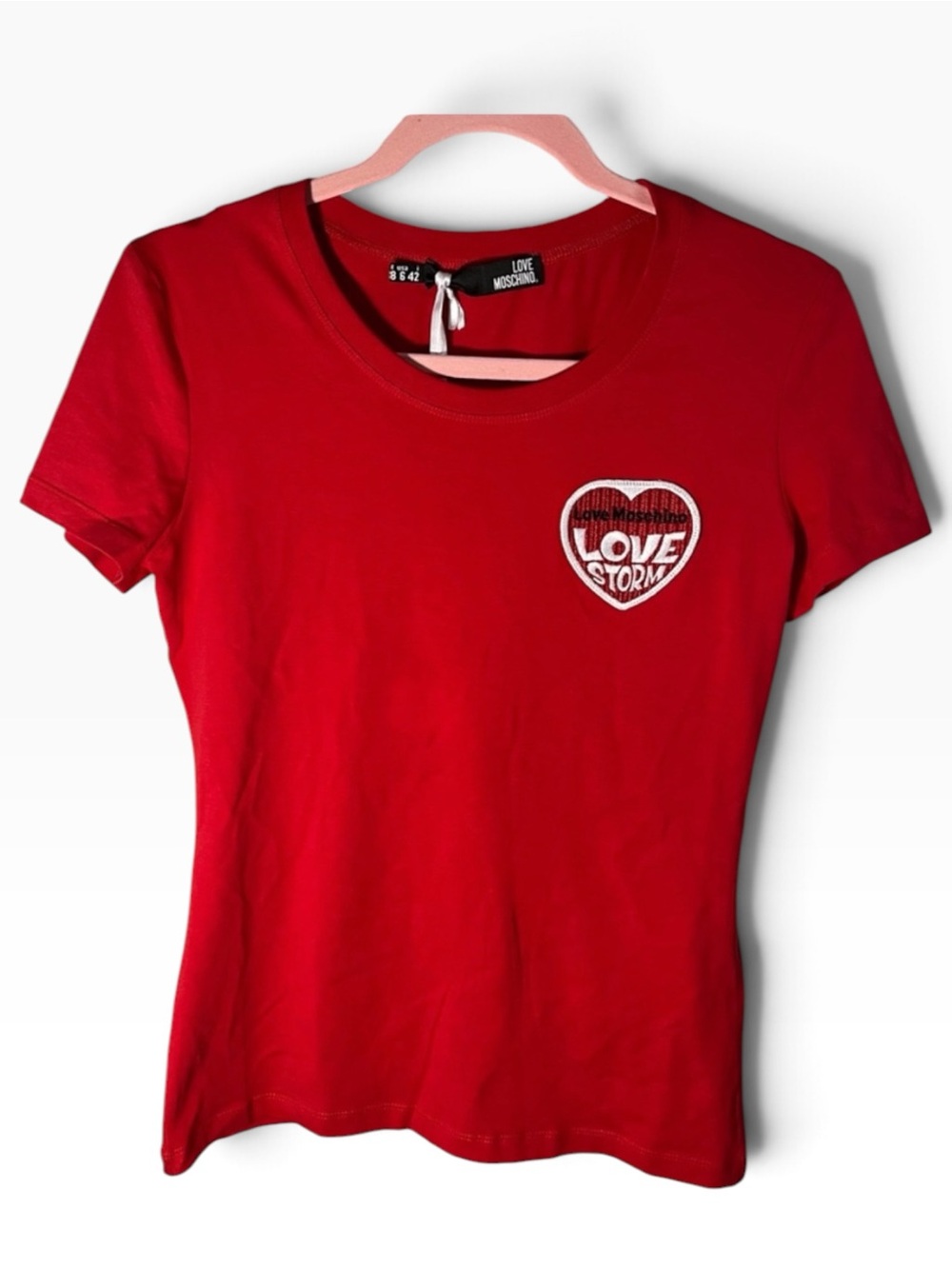 Love Moschino Love Storm Red Heart Tee